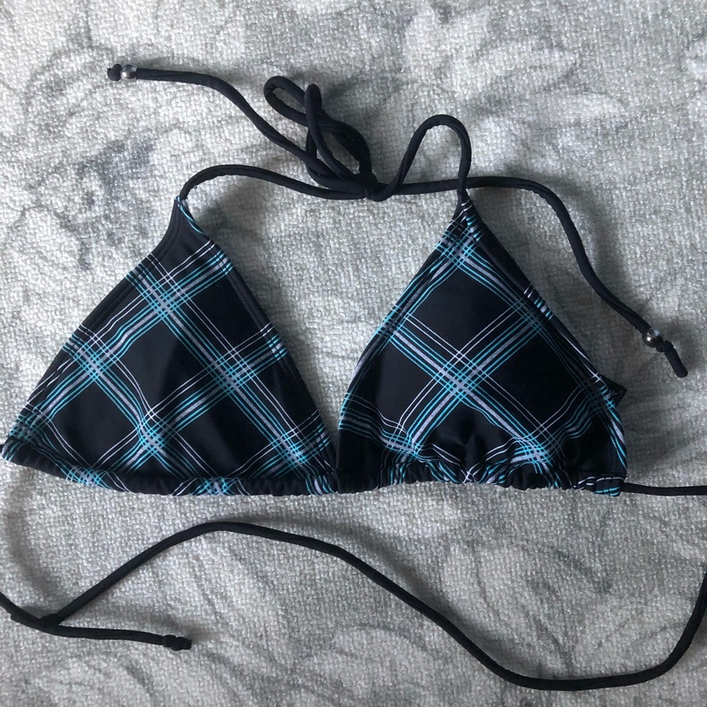 Plaid bikini top